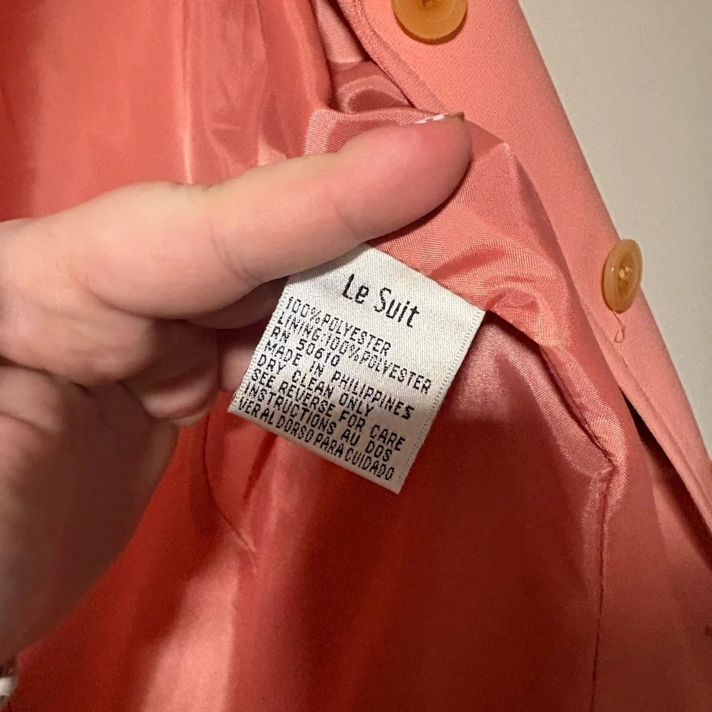 Le Suit Vintage Pink Blazer Jacket 16 - Picture 2 of 6